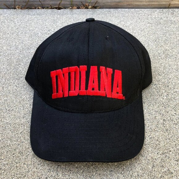 VTG 90s CALIFORNIA HEADWEAR Indiana Hoosiers Snapback Hat Mens University of M/L - Picture 1 of 6